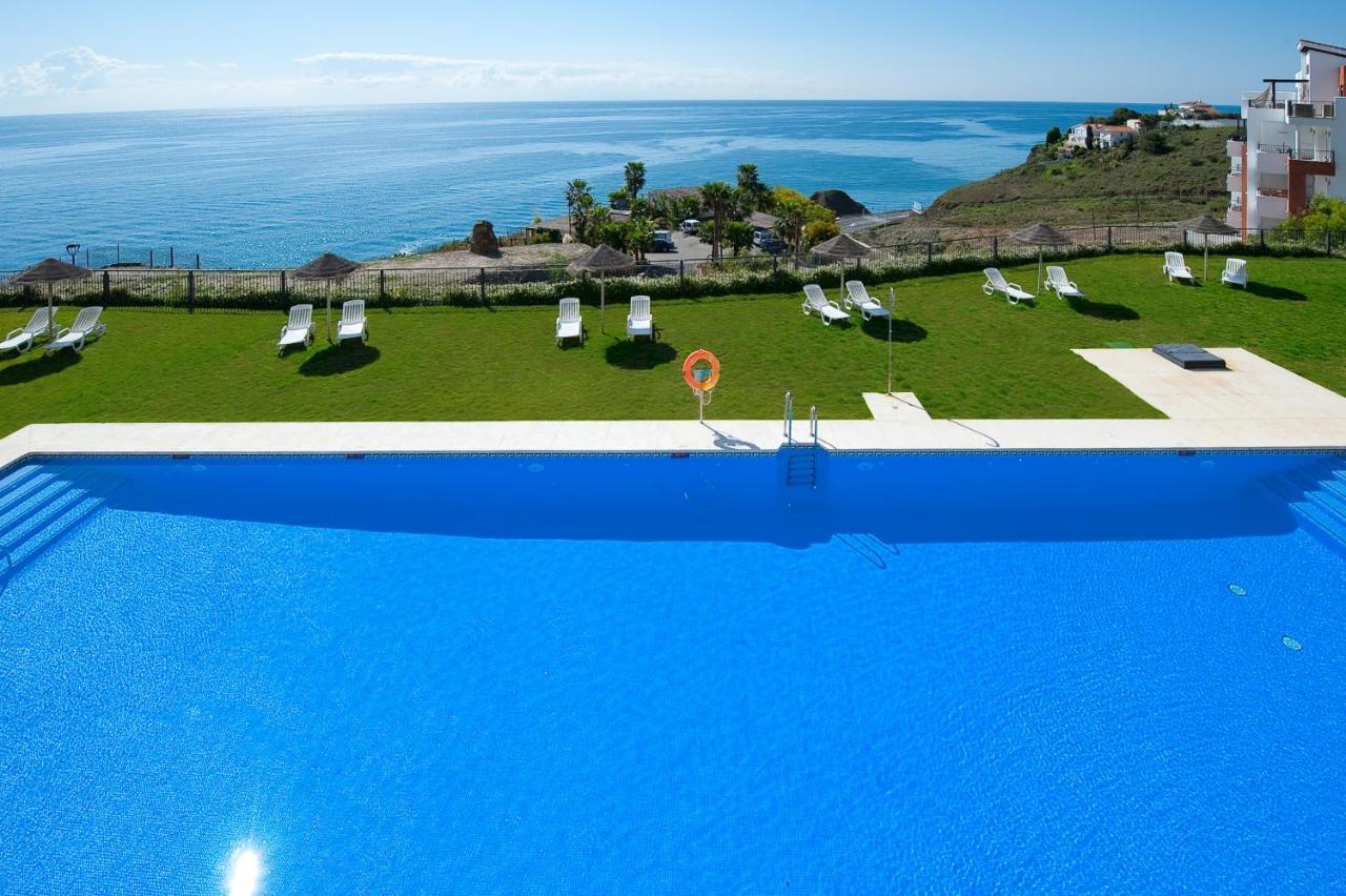 Impresionante apartamento vista mar frontal Torrox Esterno foto